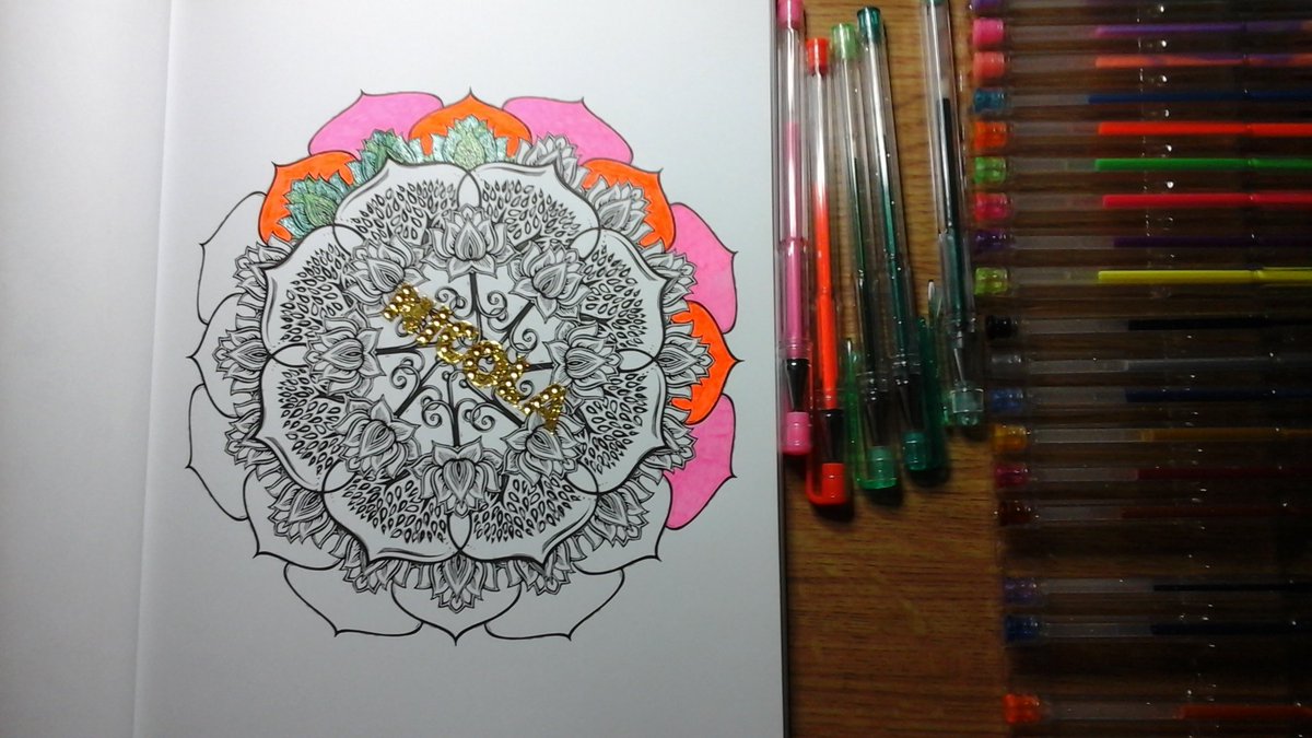 of_colour's tweet photo. Relaxing doing this picture 😊 Using @crayola and lolliz gel pens
#adultcolouring #adultcolouringbook #sacrednature https://t.co/qJHUzKk7tc