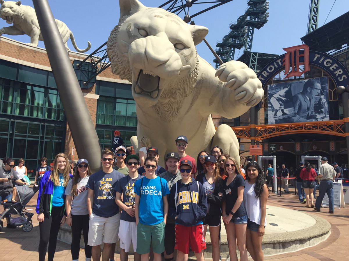 AdamsDECA's tweet photo. AdamsDECA trip to see the @tigers play. #DECAFun @DECAInc @MichiganDECA https://t.co/TbM9f7xp67