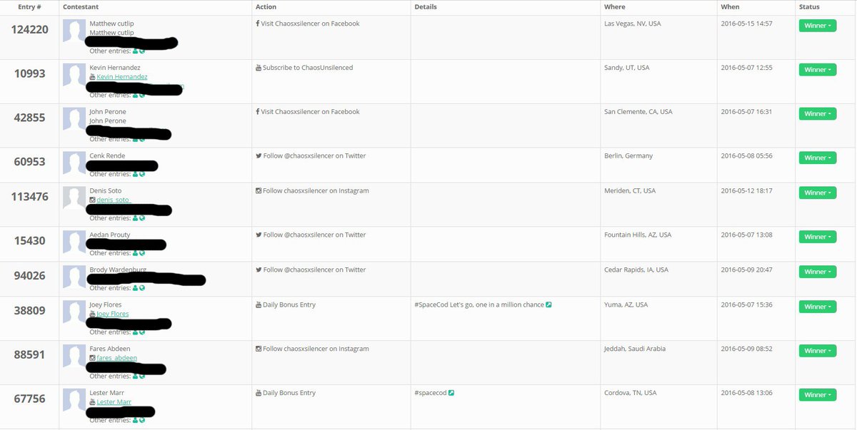 Chaosxsilencer's tweet image. Winners for the 20 Infinite Warfare Cod Giveaway are, emails coming out later, another huge giveaway soon!