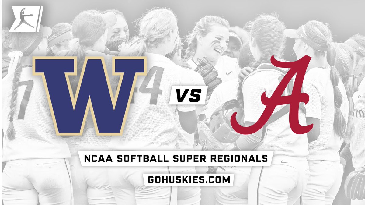 UWSoftball's tweet photo. For the 2nd consecutive year, UW will travel to Tuscaloosa to play Alabama. This time vying for a spot to the WCWS. https://t.co/jYkAfNDUU4