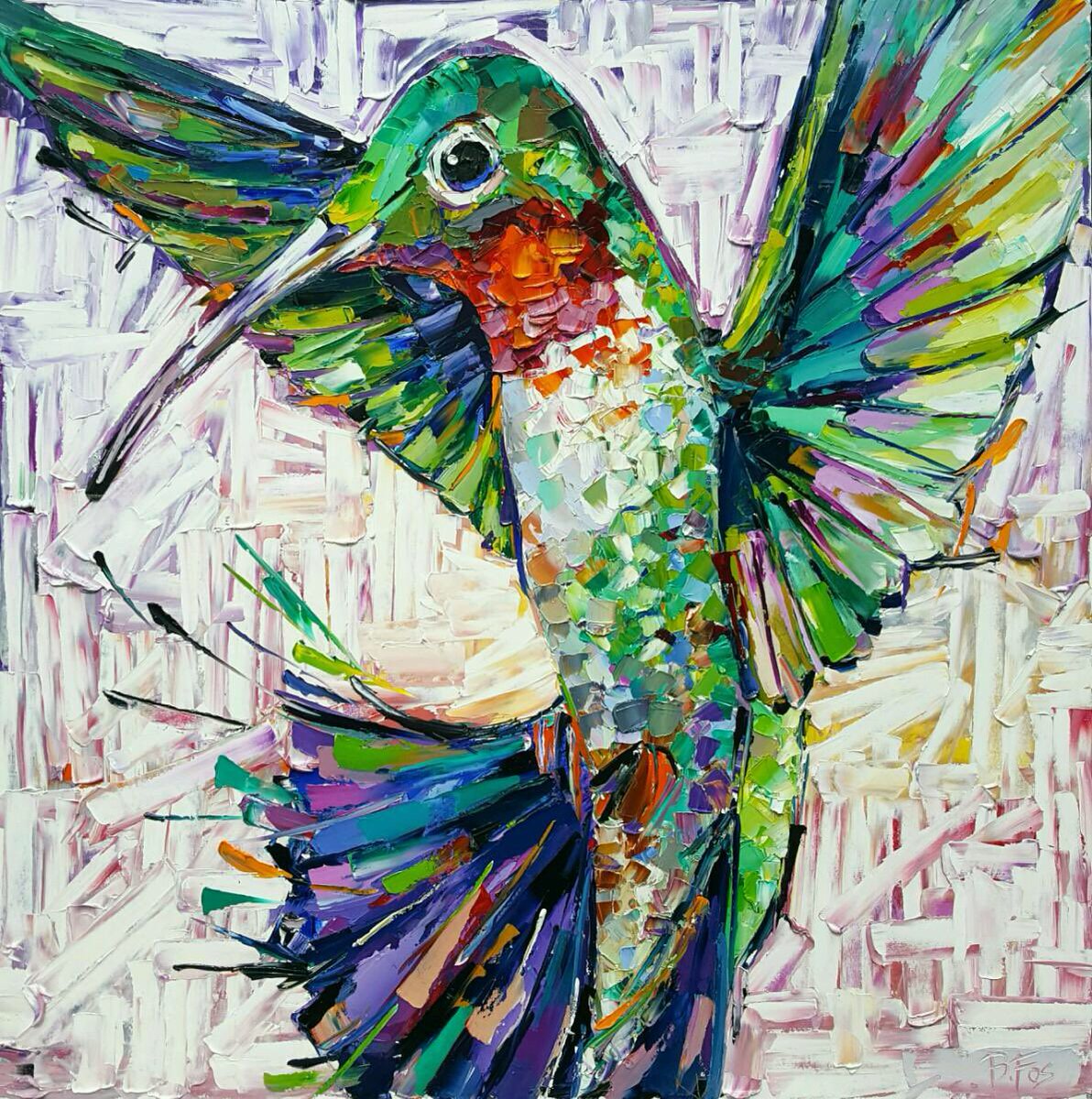 All my oil paints on my palette found new homes!!! 🎨 "Float Free" (oil on 48x60 inch canvas).