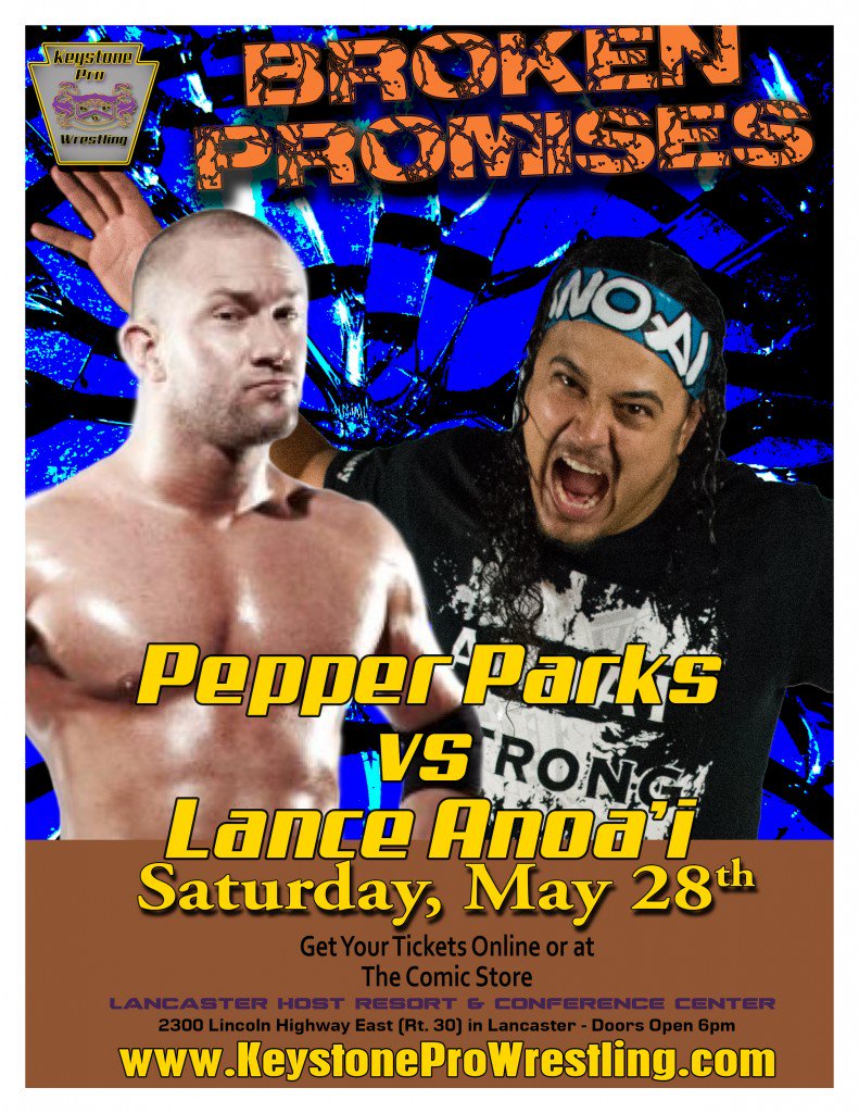 Next week at #BrokenPromises @lanceanoai will be taking on @pepperparks in a match that promises to steal the show!