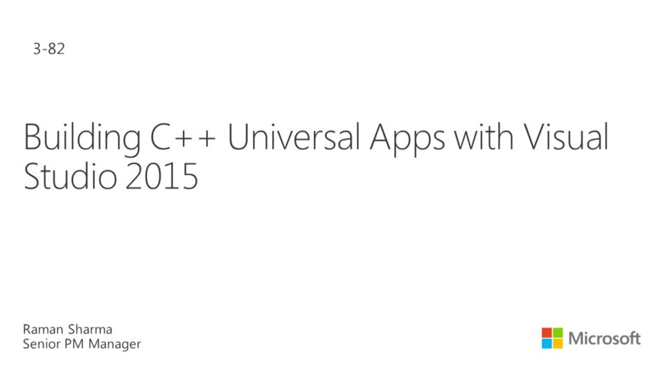 CodeChannels's tweet photo. Building C++ Universal Apps with Visual Studio 2015  #MicrosoftBuild #build2015 - https://t.co/KGI43PIfOq https://t.co/9shgAbUYu6