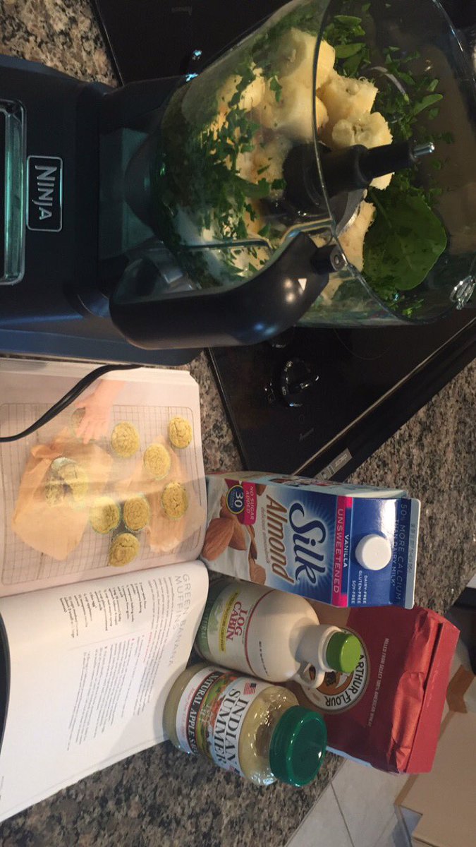 MsSterba's tweet photo. Attempting green banana muffins from @KristinCav #balancinginheels https://t.co/bI4VZFdIMY