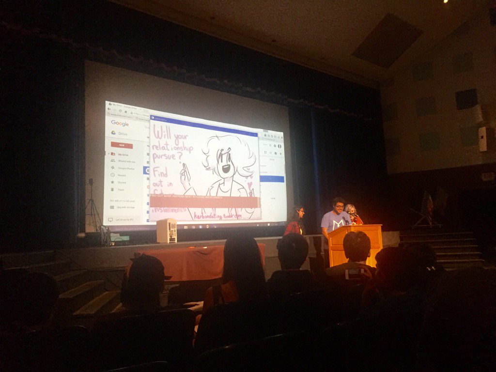 hackMHS's tweet photo. Carbon Dating, a game combining science and finding love, is an instant crowd favorite! #hackMHS https://t.co/Ox7JHWtBnf