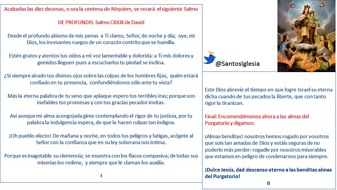 SantosIglesia's tweet photo. Los 100 Requiem por las Almas del Purgatorio
    (Se hace especialmente los Lunes)
    https://t.co/QLegUDHkhE