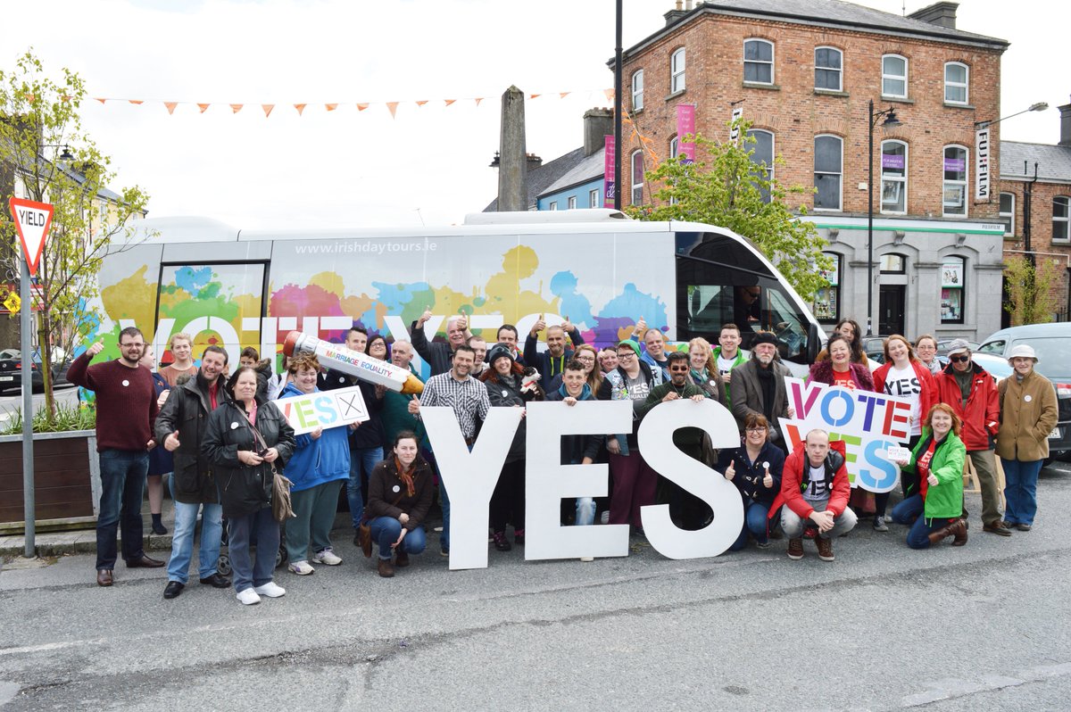 YesEquality_RN's tweet photo. The Day the most colourful bus in Ireland pulled into town! #marrefmemories https://t.co/F9lnHdEd4Q