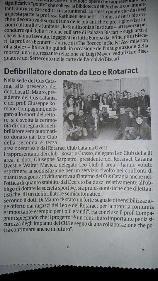 rtccataniaovest's tweet photo. CONSEGNA DEFIBRILLATORE CUS CATANIA LEO - ROTARACT #leoclub #rotaract #cuscatania https://t.co/U3PbdRLsbo