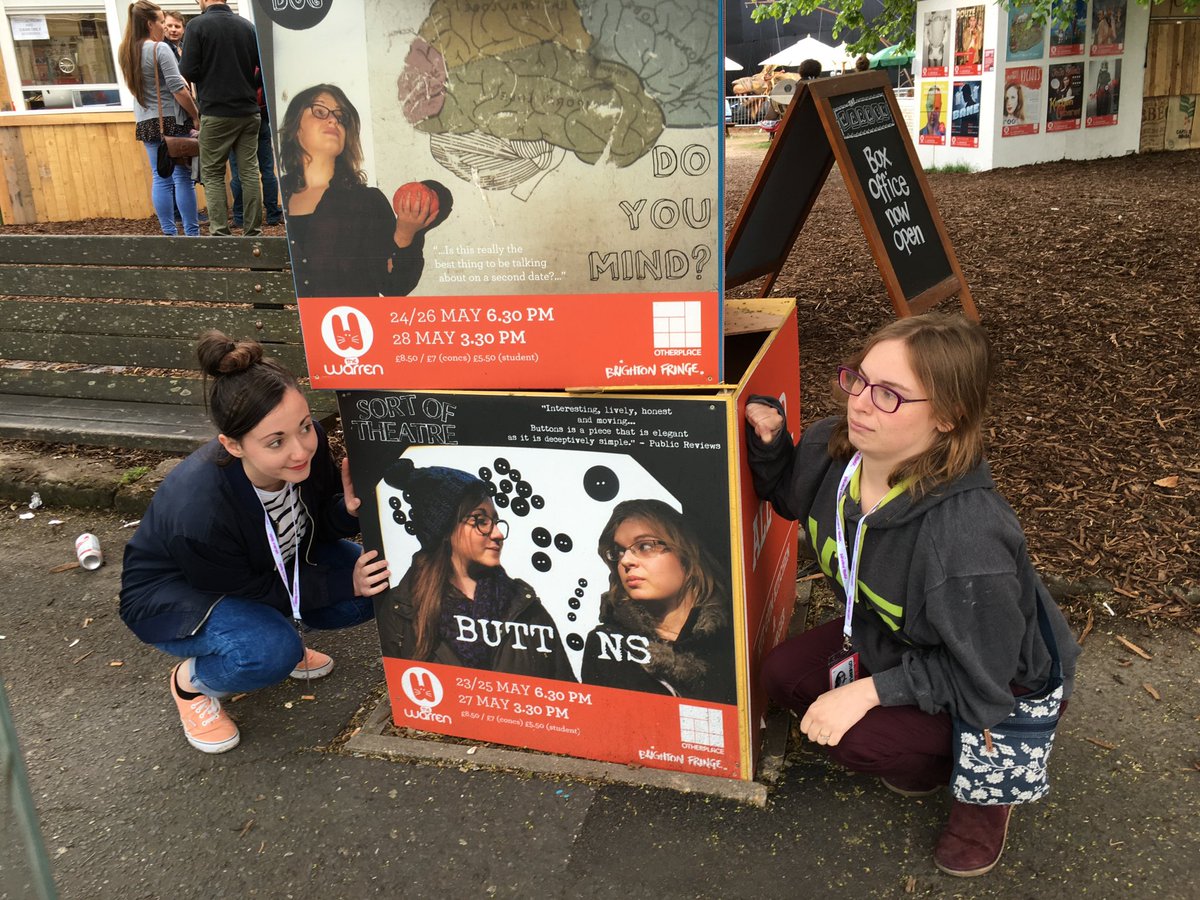 And we're here! Trying to replicate our show faces 2 years on Our run starts tomorrow <a href="/WarrenTheatre/">warrentheatre</a> #brightonfringe