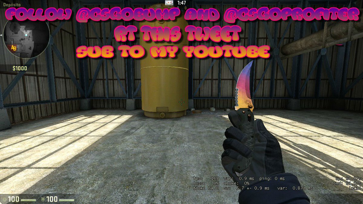 ohNexx's tweet image. Flip Knife Fade
1: Follow Me And @CSGOProfiter 
2: RT This tweet
3: Sub Here youtube.com/channel/UCRuIG…
4: DM Me Proof
