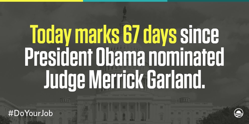 On average, it's taken 67 days to confirm Supreme Court nominees since 1975. #DoYourJob