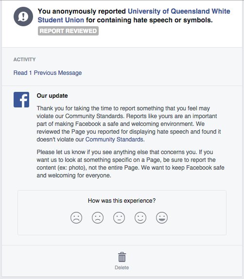 pantherm0derns's tweet photo. @knflkkollective :one more of @facebook 's #communitydoublestandards this page had clear #whitesupremacy hate speech https://t.co/LzvdWSAm7X