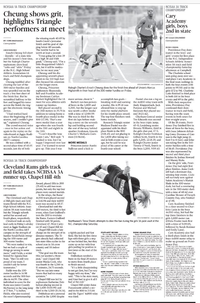JMBpreps's tweet photo. Lots of high school sports in today's N&amp;O #PickUpAPaper 📰🗞 https://t.co/b2PkobmOnY