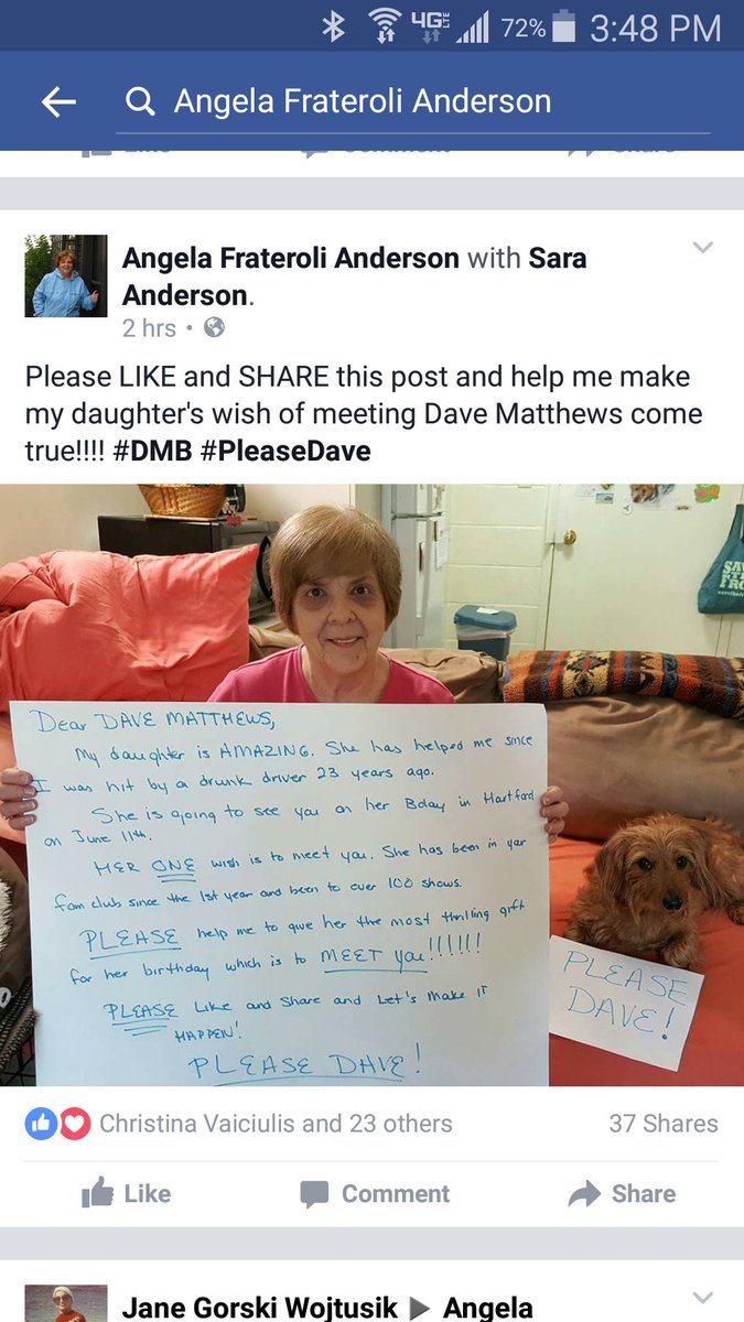 Spzan74's tweet photo. @davematthewsbnd #PleaseDave #BestMomEver https://t.co/QIt18h0cJh