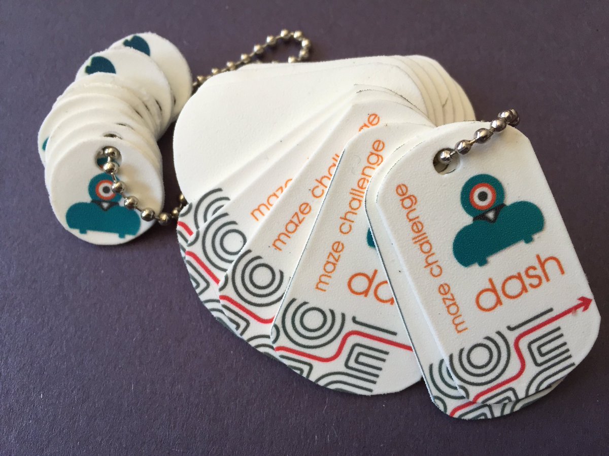 Made some Shrinky Dink tags for my kiddos who completed the #wonderworkshop dash #tickleapp maze challenge. Code on!