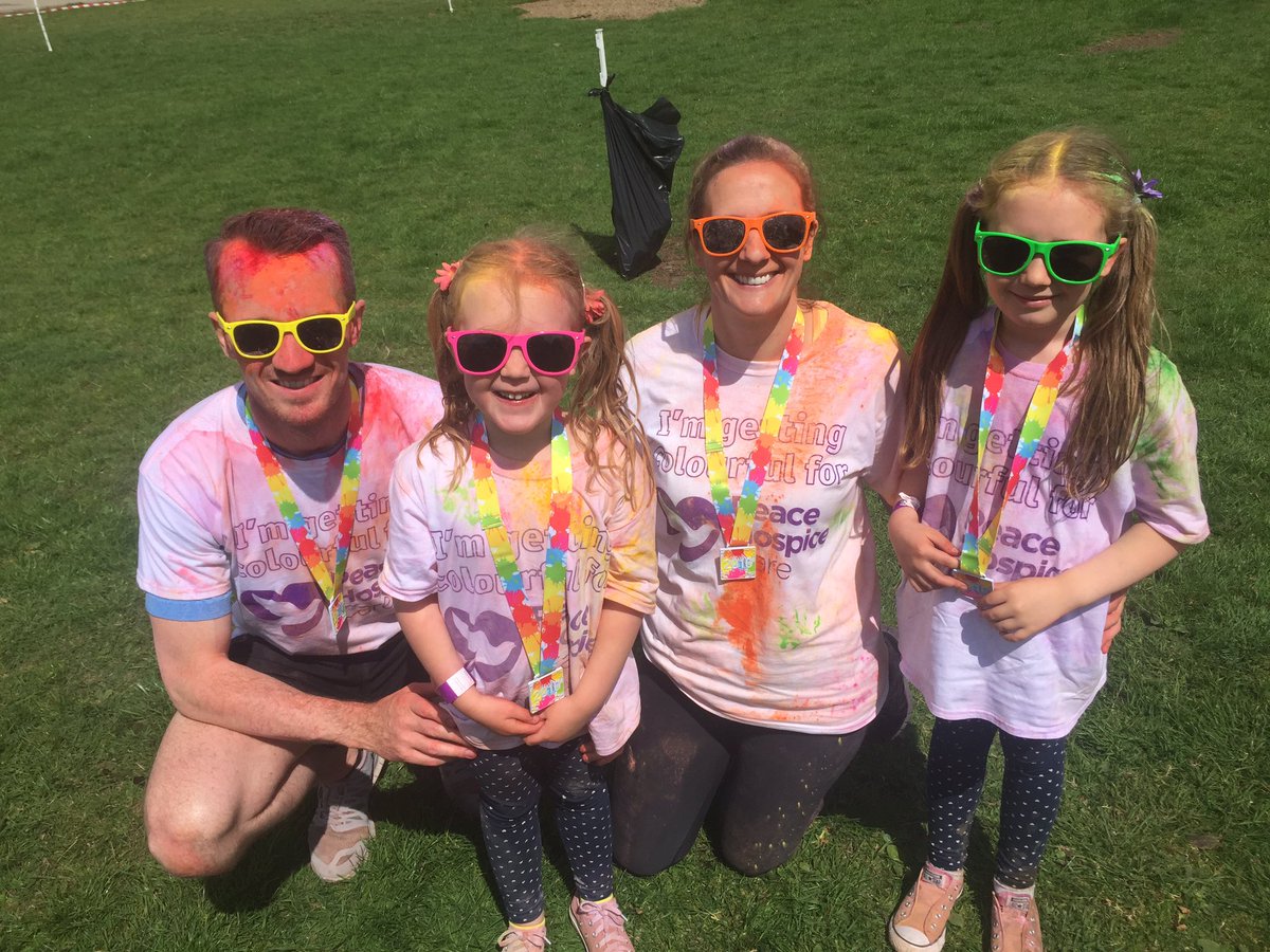 Fab day supporting an amazing cause at today's #ColourRun for <a href="/peacehospice/">Peace Hospice Care</a>