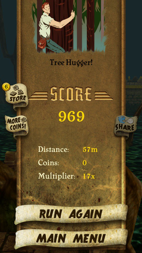 hillbill92's tweet photo. I got 969 points while escaping from demon monkeys. Beat that! https://t.co/EPQDXdx4Jy #TempleRuni https://t.co/GDv6lPXP6H