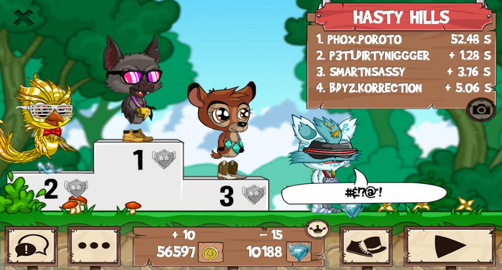 Korrection_1's tweet photo. Having a blast @ #funrun2 #poroto #dirtyniggger #smartnsassy literally shot her 4 times because the name😂 https://t.co/N8s8jdQjKT