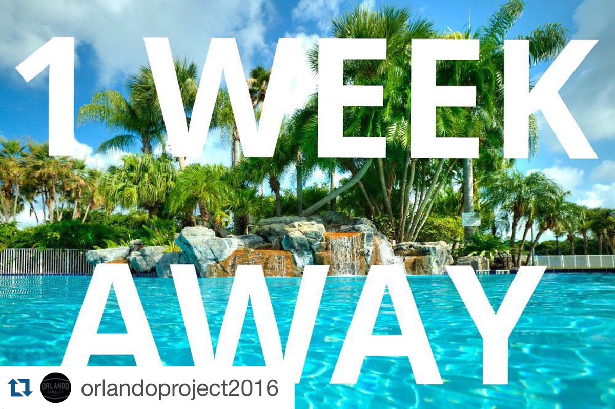 COMTSU's tweet image. #Repost @orlandoproject2016 with @repostapp.
・・・
&amp;gt;&amp;gt;Orlando Project 2016&amp;lt;&amp;lt;
Only 7 Days Away!