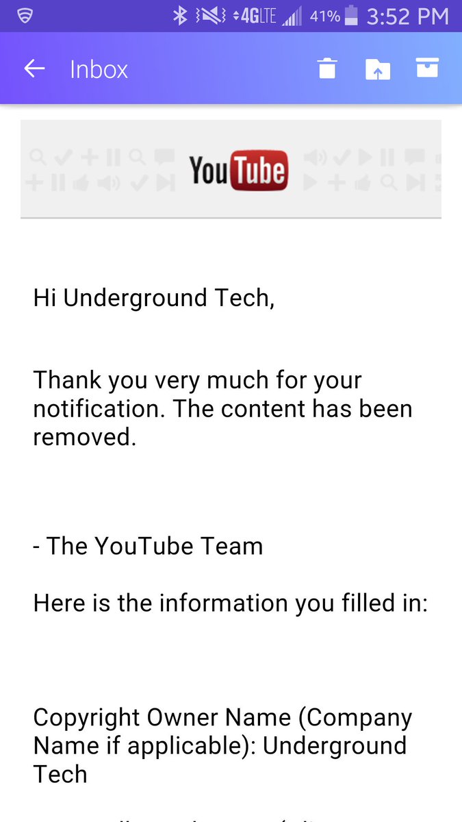 It got taken down really quickly thanks to the YouTube team #YoutubeCopyright