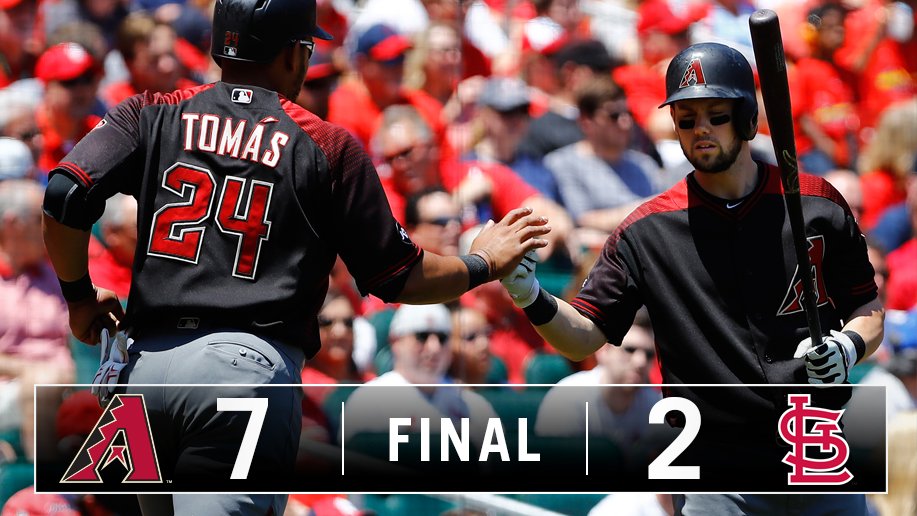 Dbacks's tweet photo. FINAL: #Dbacks 7, Cardinals 2 https://t.co/yQbtwqZfkP