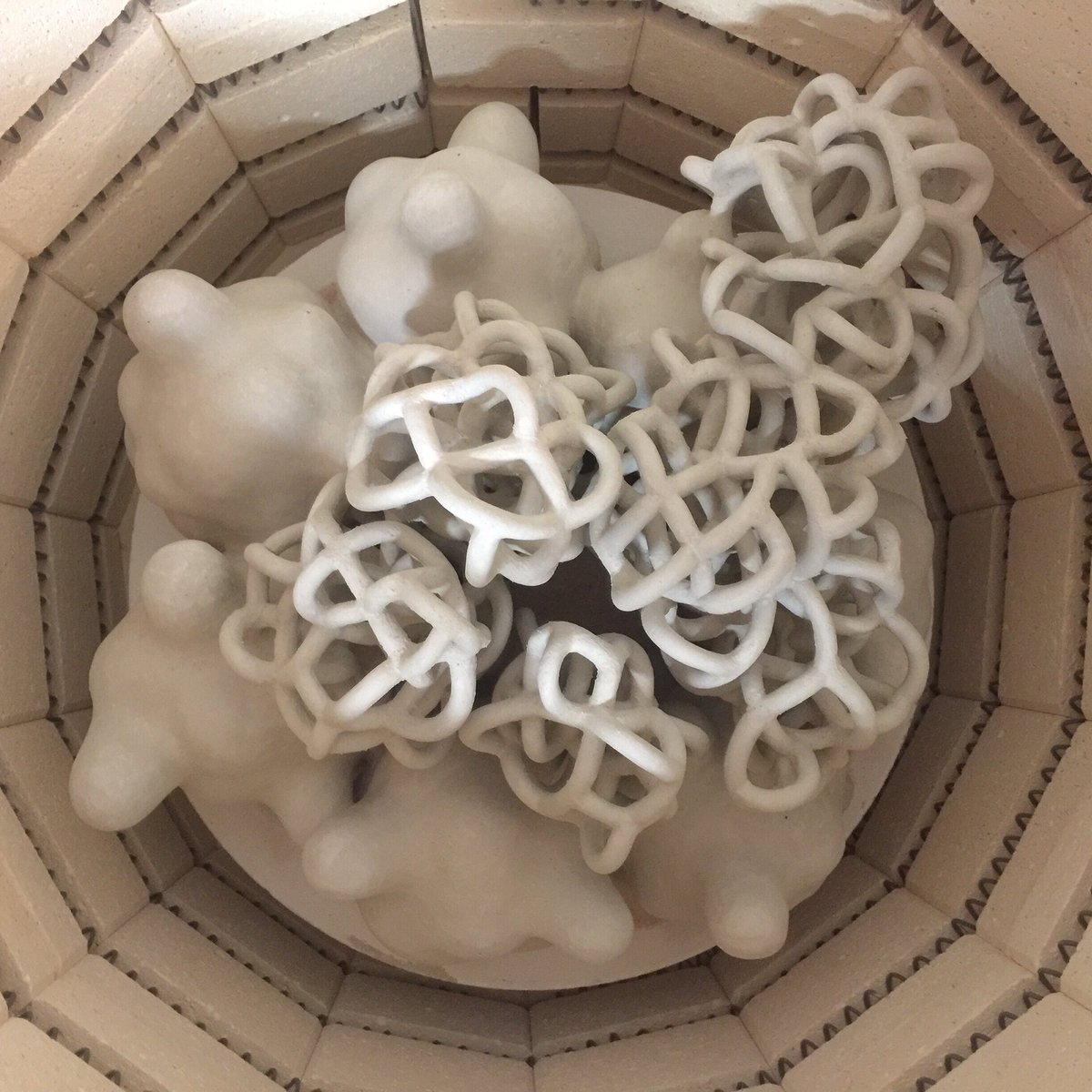 #cumulusclouds #ceramicsculpture survived first #kilnfiring Will be #thinkingcarefully for the #nextstages