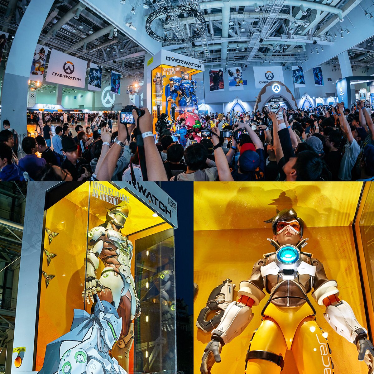 Giant Overwatch action figures appear around the world