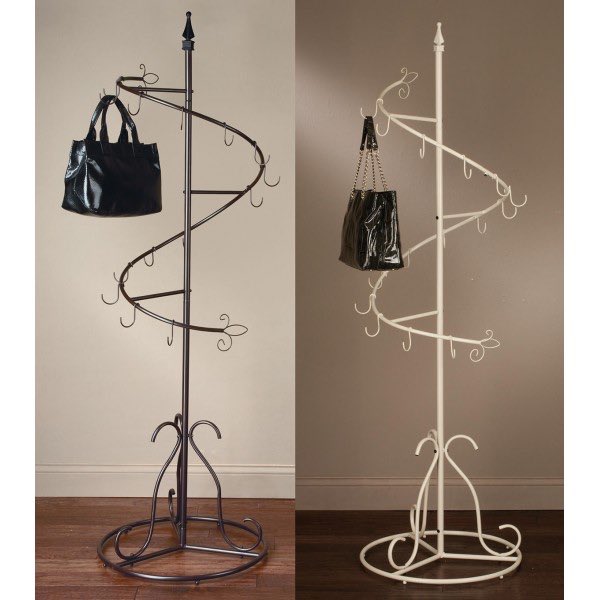spiral handbag rack