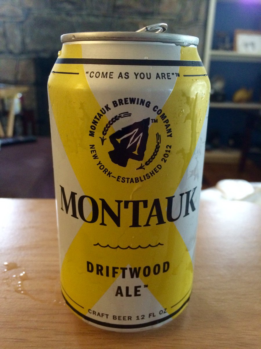 Ending a great weekend with a can of <a href="/montaukbrewco/">Montauk Brewing Co.</a>'s "Driftwood Ale." #LongIslandCraftBeer