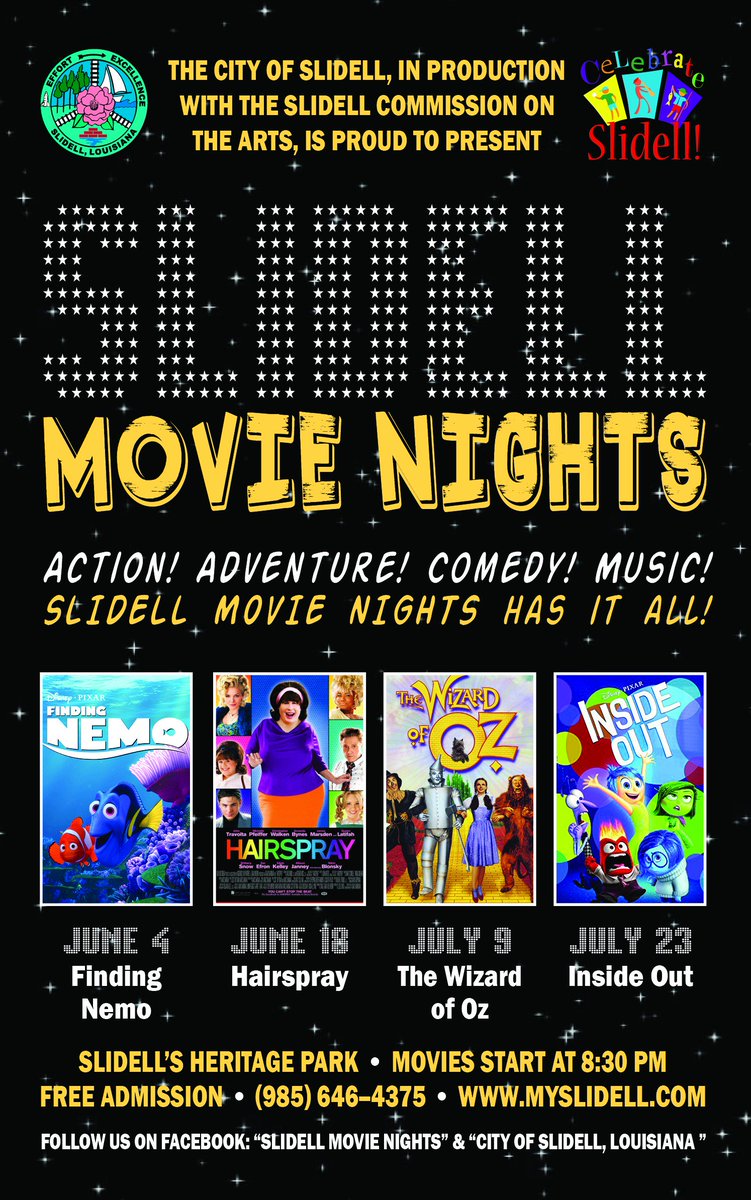 Slidell Movie Nights returns to Heritage Park this summer! More info here: myslidell.com/slidell-movie-…