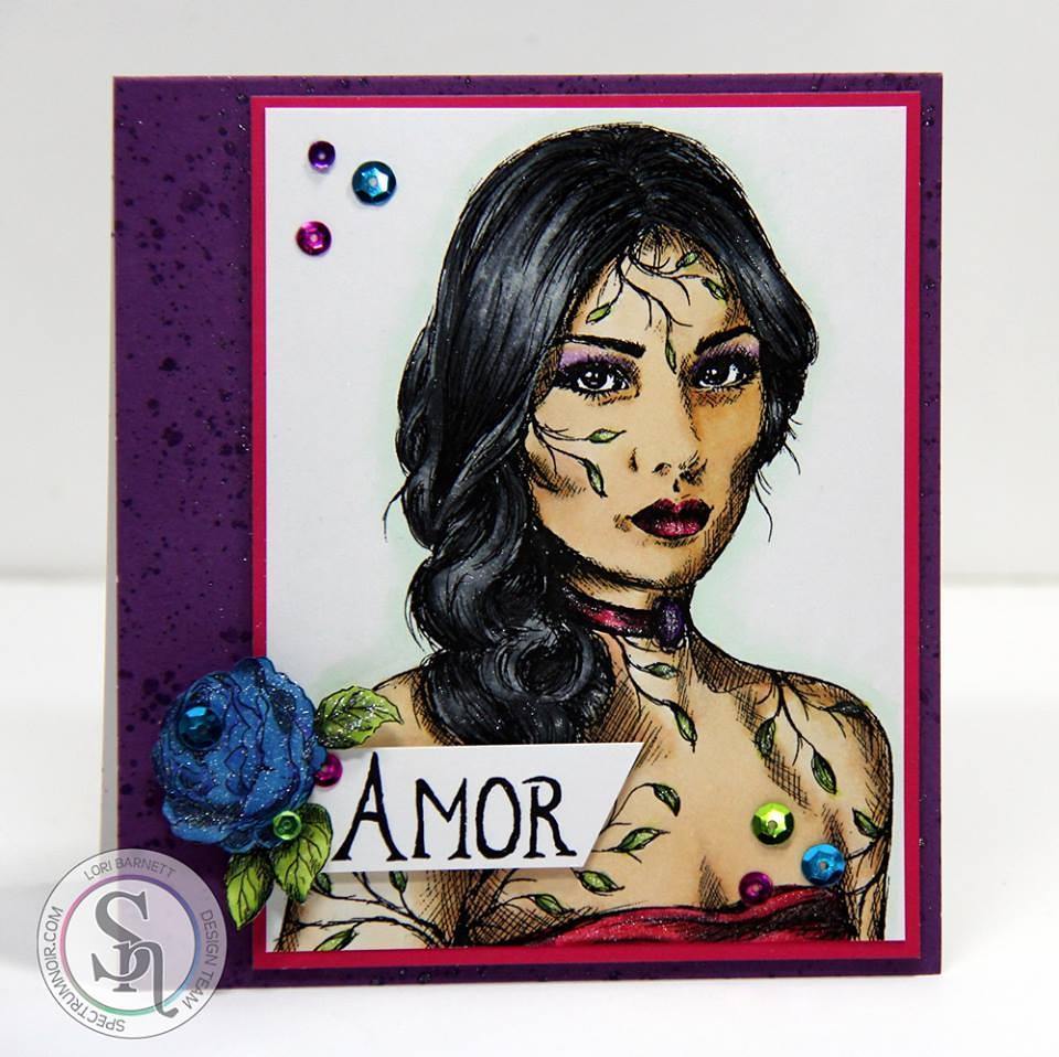 SpectrumNoir's tweet photo. Gorgeously colored image from the #sheenadouglss #dayofthedead #stamp collection! Isn't she #beautiful? #spectrumno… https://t.co/Ln4bIgjsVm