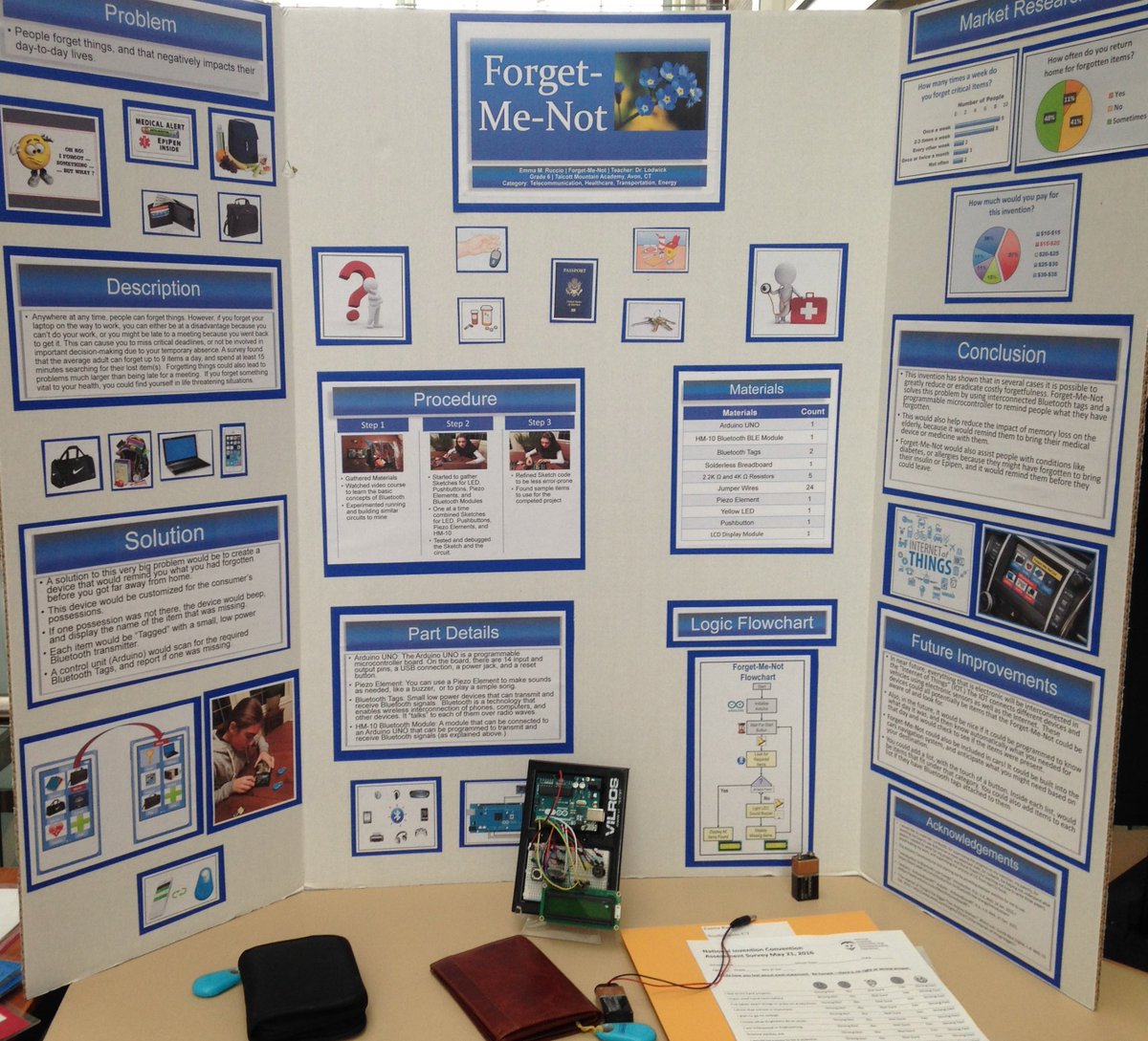 inventing101now's tweet photo. Kid's winning idea @ Natl #Invention Convention uses @arduino and @BluetoothSIG. Never too young to invent! #NICEE16 https://t.co/IORJFYVLuS