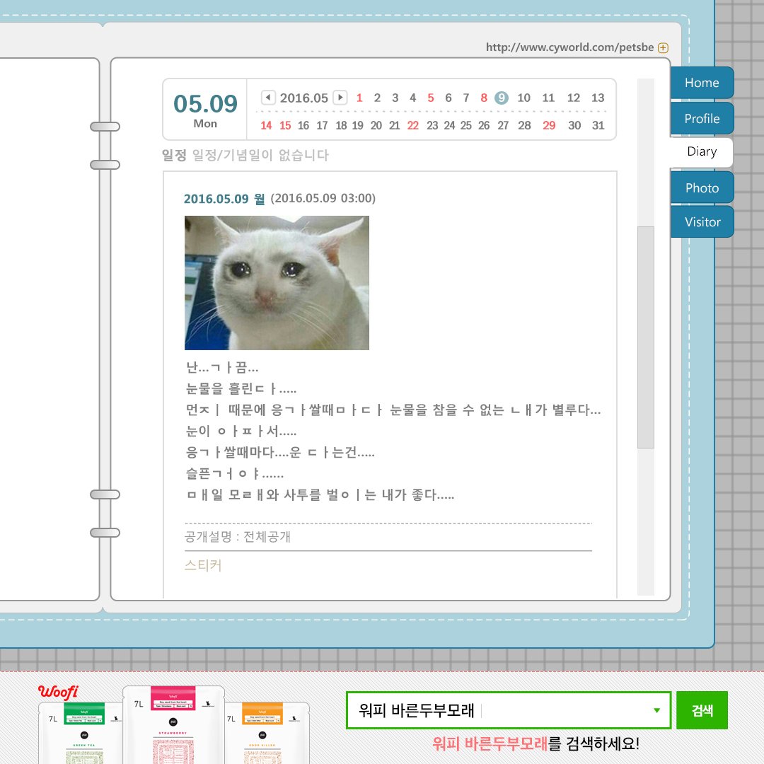petsbe's tweet image. 사막화 · 먼지 적은 고양이모래, 워피 바른두부모래 !