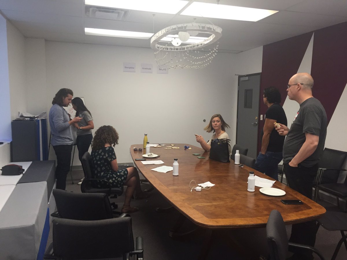 TheHackerFund's tweet photo. Judges pow-wow for #CodeDayLA w/ @kalin_kelly @_rhubarbstudios @robmccauley and a side of @soylent TY @StudentRND https://t.co/hotsMI5Di2
