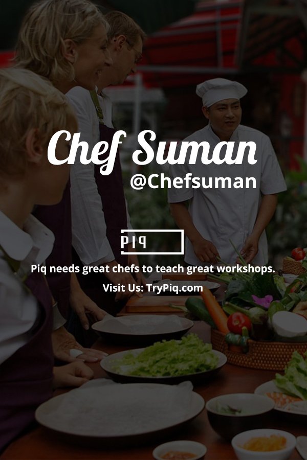 Piq_Toronto's tweet photo. @Chefsuman Come teach cooking classes on Piq! We're a marketplace for cooking classes in #Toronto. https://t.co/wPXCtYo7cW