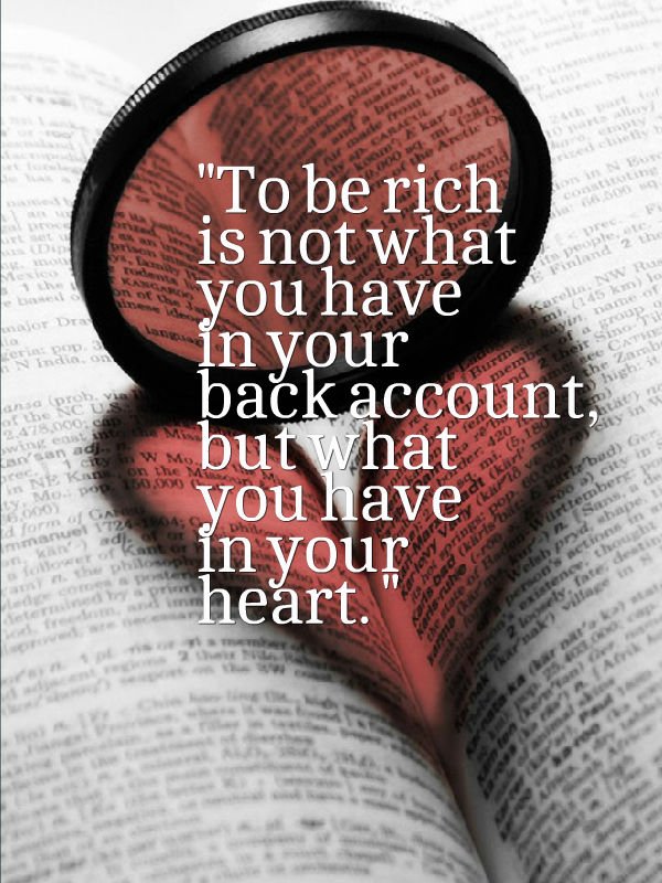 androidsmsapps1's tweet image. To be #rich is not what you have in your #account, but what you have in your #heart.