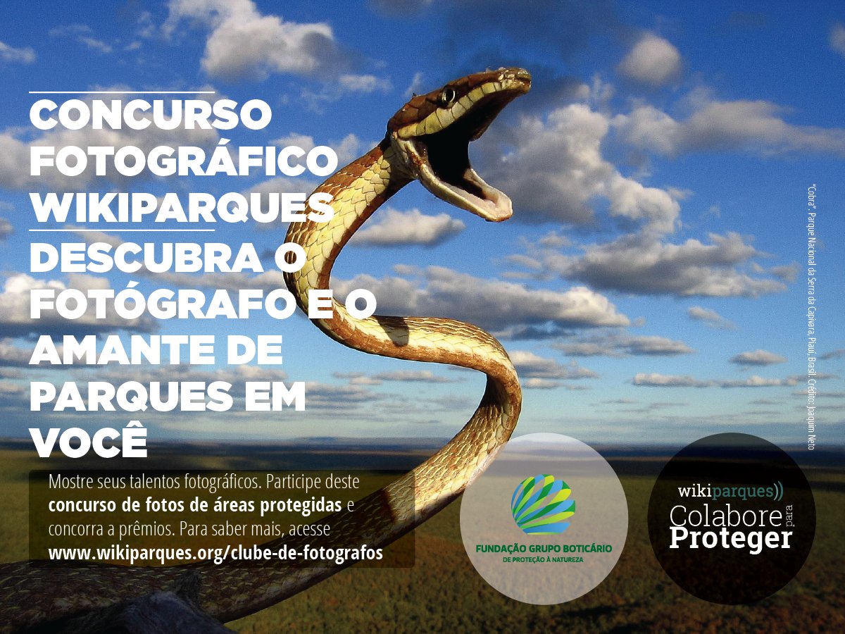 O Concurso Fotográfico WikiParques está de volta! Conheça o regulamento e envie sua foto ow.ly/AffL300t1NP