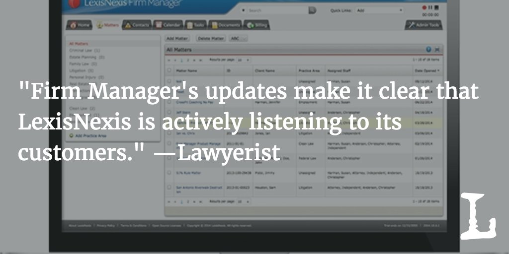 karinconroy's tweet photo. Firm Manager: Substantive Updates Deliver Increased Efficiencies to Small Firms https://t.co/6TMmDTM0jn #law https://t.co/DkjUIR9N6A