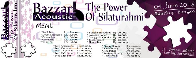 Come n join gaes Bazzar Acoustic #Linguistik ft #MODUSERS 4juni2016, jam 5 - habis minumanta #ThePowerOfSilaturahmi