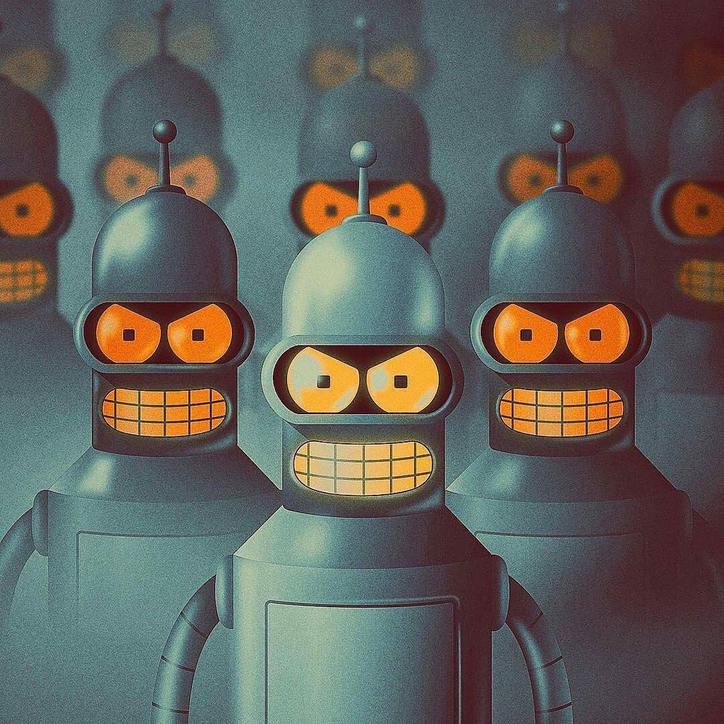 PirateGraphic's tweet photo. What's greater than Bender? A ton of Benders!

Illustrared by @fugstrator https://t.co/7mcC9gHHFG