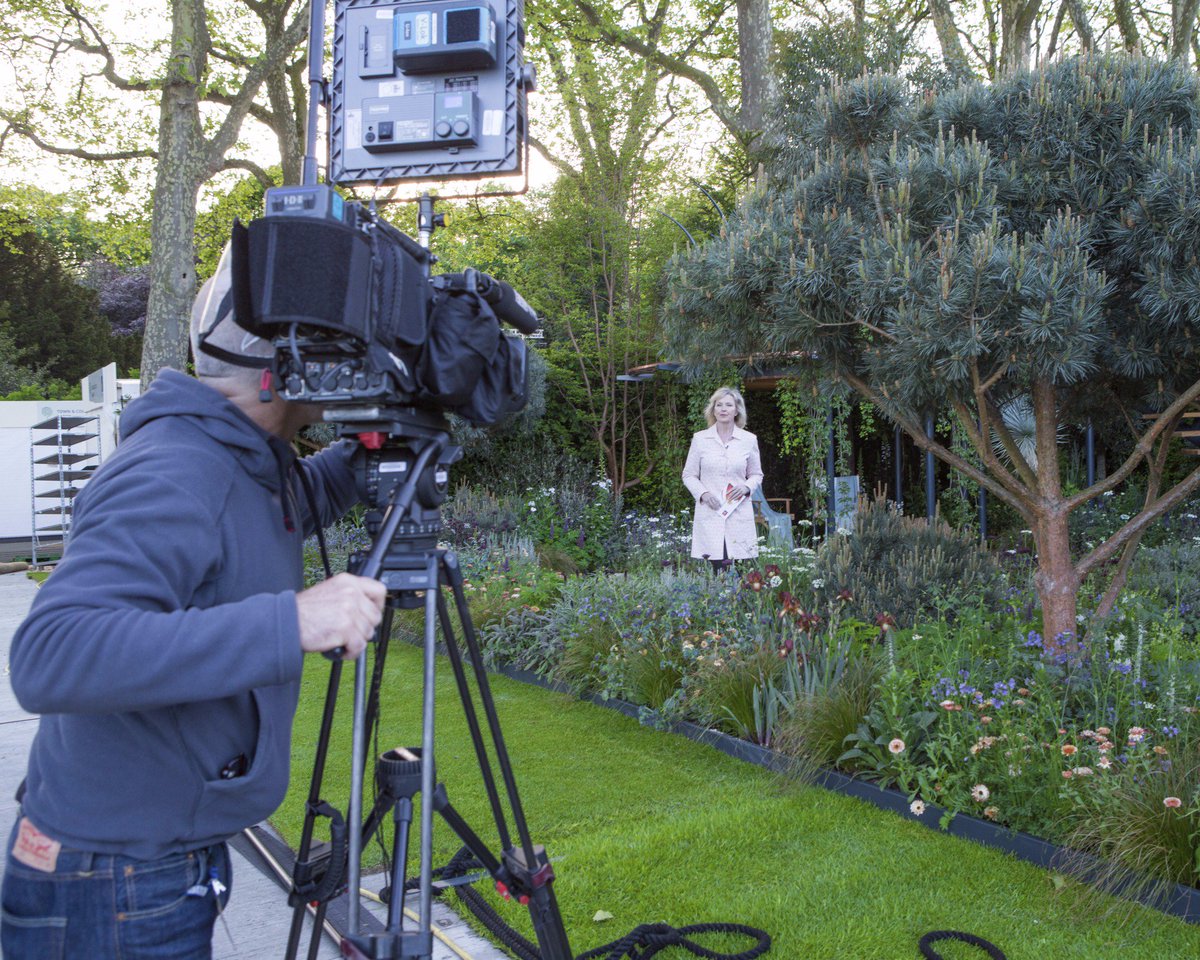 BBCBreakfast's tweet photo. It's the 1st day of @The_RHS #chelseaflowershow, judging kicks off at 7am @carolkirkwood is in Nick Bailey's garden https://t.co/5Q7bdsrxxY