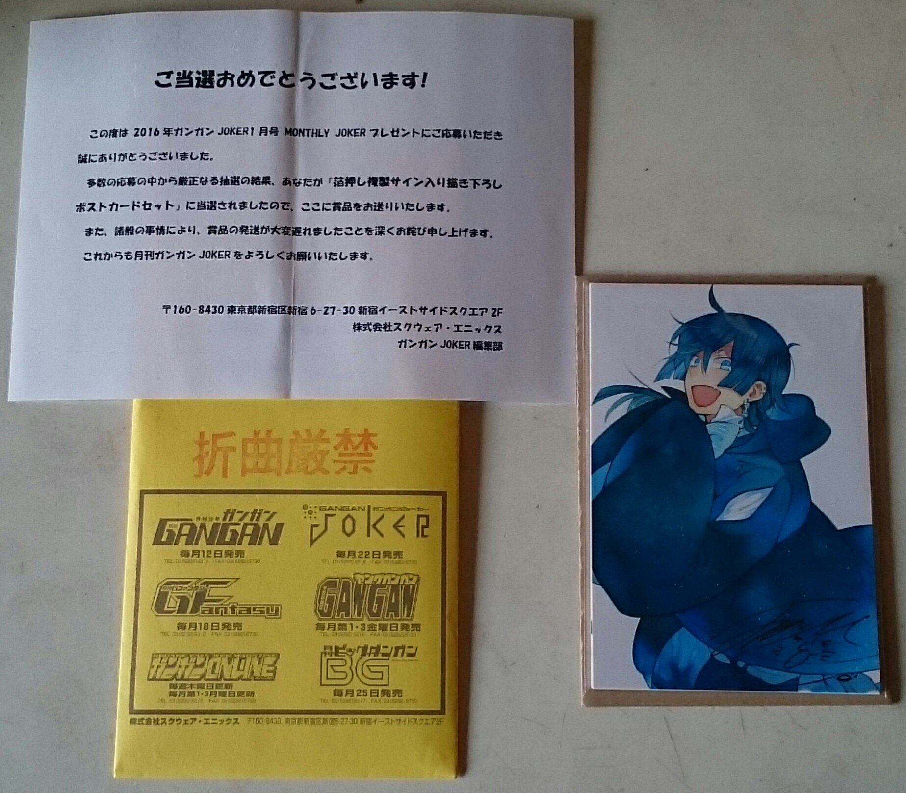 ヴァニタスの手記直筆サイン入りポスター ヴァニタスの手記直筆サイン入りポスター PandoraHearts