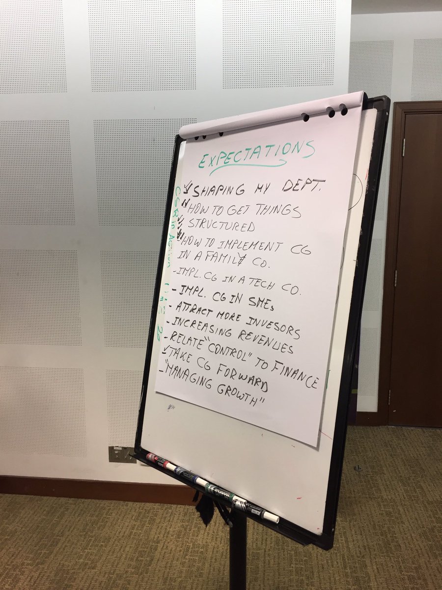 The attendees expectations out of the 2 days SME Governance workshop #Dubaisme100 #IFC #governance