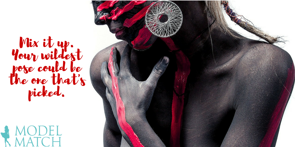 Model_Match's tweet image. Don't play it safe, experiment and try crazy poses.