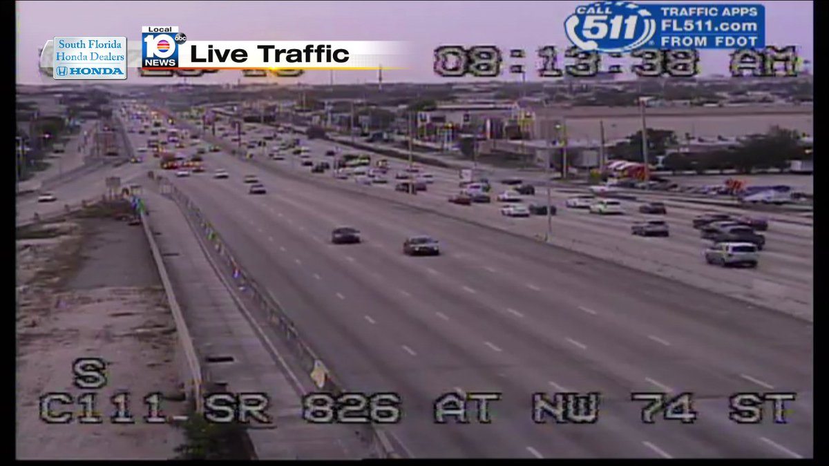 Crash on SR-826 SB and NW 74th St #TRAFFIC #MIAMI https://t.co/gdRv3W0Uwq