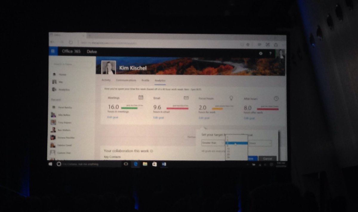 Iabetta's tweet photo. Tracciare la produttività personale con Office365, quante volte mi sarebbe servito! #MSCloudRoadShow https://t.co/TPqO6nGUPF