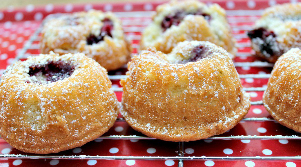 A sweet fruity treat! Blackberry Mini Bundts from <a href="/Bakingqueen74/">Lucy - BakingQueen74</a> buff.ly/22kEswX