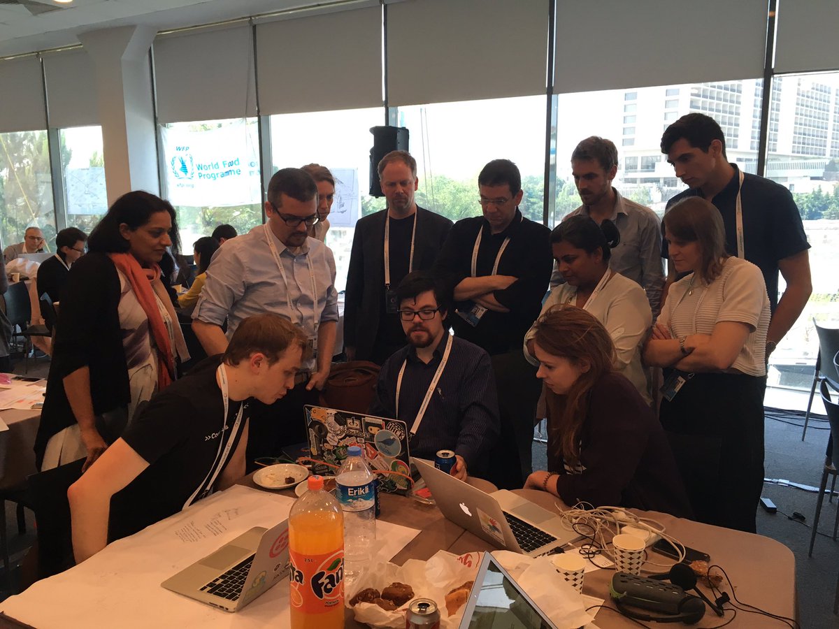 jasonthepoon's tweet photo. Team hard at work helping refugees find remote jobs. @SPARKorg #Hack4Humanity #RefugeesNOW #tech4good #ShareHumanity https://t.co/6GCdS5TJ13
