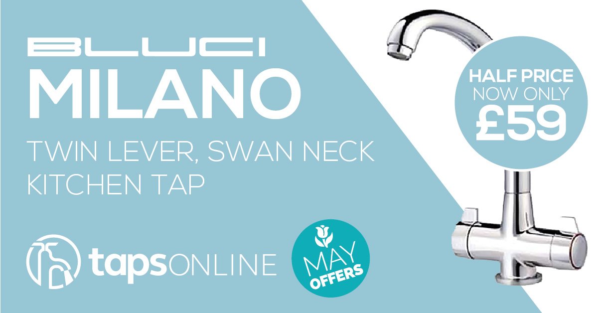 tapsonlineuk's tweet photo. Save £60 on the @Bluci2014 Milano Twin Lever Tap which is one of our #May offers 

https://t.co/ILHkVw2AaL https://t.co/bBj5ofCuG0