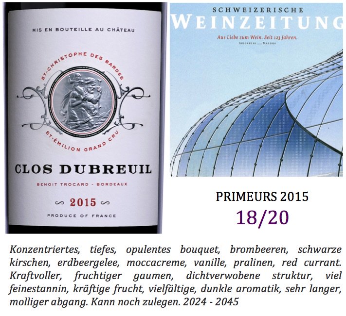 #primeurs2015 18/20 #danke #schweizerischeweinzeitung #andrekuntz cc @MoevenpickWein <a href="/GerstlWein/">Gerstl Weinselektionen</a> @Moevenpick_Wein
